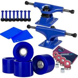 Cal 7 102mm Blue Trucks with Wheels, Bearings, and Hardware 