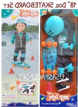 Set For My Life As American Girl Boy Sports Safety Pads Gear