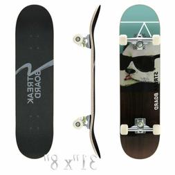 Double Kick Deck Concave W/ White Wheels