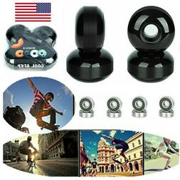 Wheels With 8x Bearings 52mm Street Wheels Skateboard Black