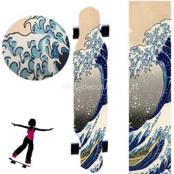 47X10"Skateboard Longboard Sea Wave pattern Grip Tape Diamon