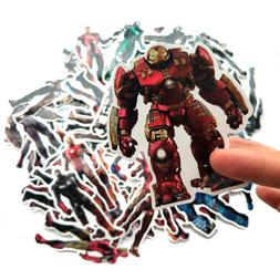 50 pcs Iron Man Marvel Super Heroes Vinyl Stickers for Skate