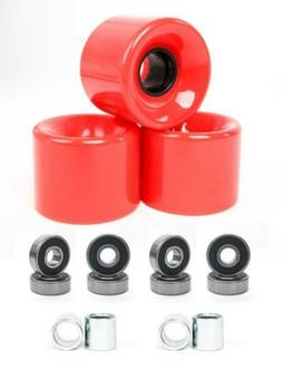 Wheels 82a + Abec-7 Bearing Steel And Spacers Red