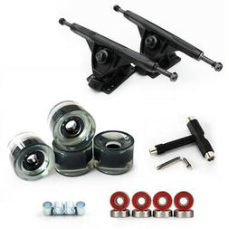 Longboard Trucks Wheels Bearings Part Combo Set 70*51mm