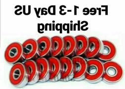 Longboard Bearings With Spacers Red Abec 9 Swiss Black Choos