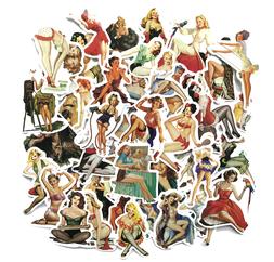 Vinyl Decal, Retro 50 Pc