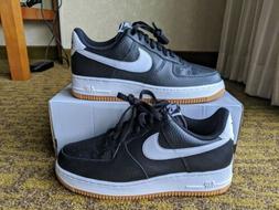 Nike Air Force 1 Low 07 Shoes Black White Gum Men's Size 7.5