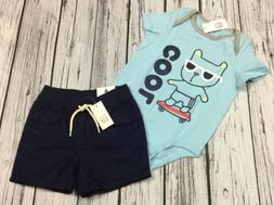 Shirt & Navy Blue Shorts. Nwt