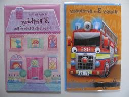Birthday Cards Large Happy Boys Girls Kids Children Fire Eng