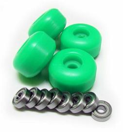 Wheels + Abec 9 Bearings 53mm Green