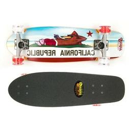 S Cali Bear Cruiser 8.25" X 27.5" Skateboard Red/white Wheel