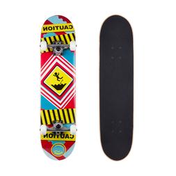 Cal 7 Caution 7.5 Complete Skateboard, 52x31 99A PU