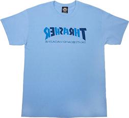 THRASHER CHECKER CAROLINA BLUE brand new short sleeve T-shir