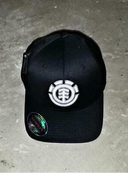 S Baseball Cap Hat Black White Gray Emblem Flexfit Osfa