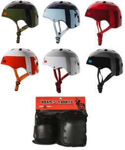 Bmx Helmet Cpsc Certified + Triple 8 Knee Elbow Pads