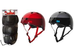 Bmx Youth Helmet Cpsc Certified + Knee Elbow Wrist Pads