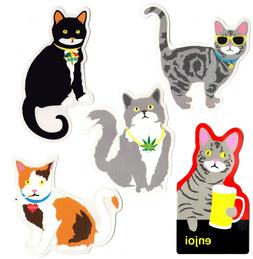 Sticker - Assorted Wacky Cat, Kitten, Pussy, Skate Stickers