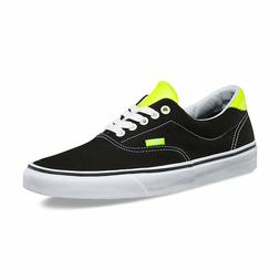 Vans ERA 59 Mens Shoes  Black Yellow Neon Leather SIZE 7-13 
