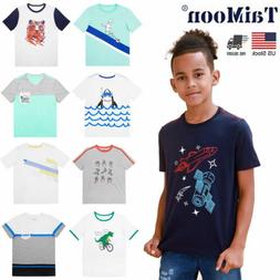 Fashion Cotton Boys T-Shirts Summer Casual Kids Cartoon Prin
