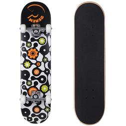 Cal 7 Gear 8.0 Complete Skateboard, 99A PU 52x31 Wheels 5 In