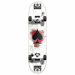 Yocaher Graphic Ace White Complete Skateboard