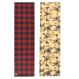 S Griptape Pineapple Plaid 2-pack 10" X 36" Longboard Cruise