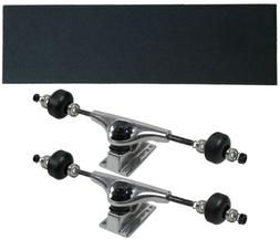 Trucks, Wheels, Bearings, Grip, Hardware Truck Package Silve
