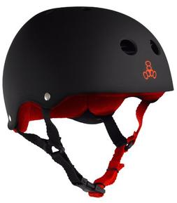 Triple Eight Helmet with Sweat Saver Liner, United Red Rubbe