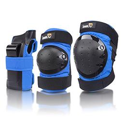 JBM Adult Knee Pads Elbow Wrist Guards 3 In 1 Protective Gea
