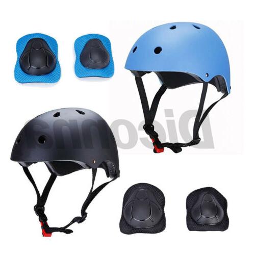 Helmet Elbow/knee/wrist Pad Combo Bmx Inline Adult Pack Pads