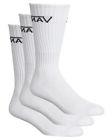 Vans Classic Crew Socks - 3-Pack - Men's White, 9.5-13.0