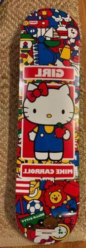 S Mike Carroll Hello Kitty Skateboard  Deck 8" Wide