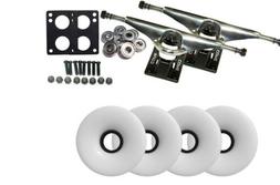 Silver Trucks & Wheels Combo 70mm White