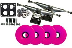 Trucks & Wheels Combo 7.0 Raw, 76mm Pink