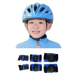 Ing Wrist Knee Elbow Pads With Helmet For Boys Girls