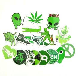 Marijuana Alien 420 Sticker Pack Bomb Lot, PVC Vinyl Decal, 