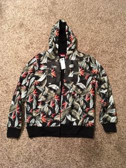 Tropical Floral Hoodie Sweatshirt Jacket