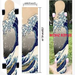 New 47X10"Skateboard Longboard Sea Wave pattern Grip Tape Di