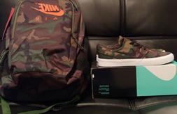 NEW NIKE SB JANOSKI SHOES IGUANA/SEQUOIA CAMO  FREE NEW BACK
