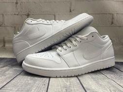 Nike Air Jordan 1 Low Triple White Retro Shoes 553558-130 Me