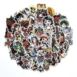 Old School Tattoo Art Sticker Pack, Vinyl Decal Bomb, Lot Wa