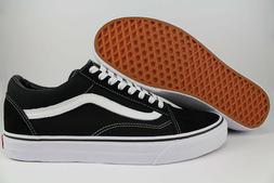 VANS OLD SKOOL BLACK/WHITE LOW SUEDE CANVAS CLASSIC SKATE SK