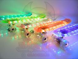 Owlsome 22" Rechargeable LED Light Up Deck/Wheels Plastic Mi