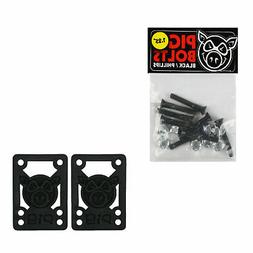 Hardware 1.25" Black Phillips With Pig 1/4" Black Riser Pads