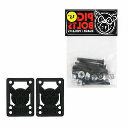 Hardware 1.5" Black Phillips With Pig 1/4" Black Riser Pads