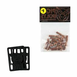 Hardware 1" Copper Phillips With Pig 1/8" Black Riser Pads
