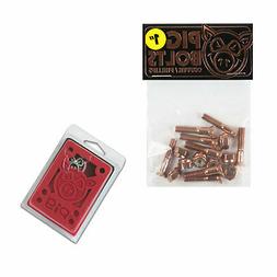 Hardware 1" Copper Phillips With Pig 1/8" Red Riser Pads