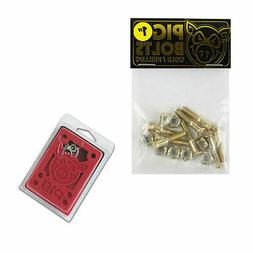 Hardware 1" Gold Phillips With Pig 1/8" Red Riser Pads