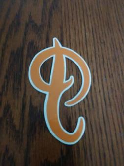 Ing The Iconic Script P Orang Logo Diecut Skateboard Sticker
