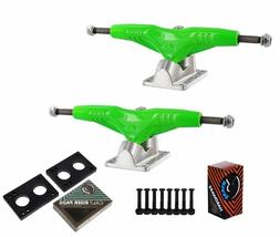 Gullwing Pro III 9" Green Skate Trucks Pair + Cal 7 Hardware